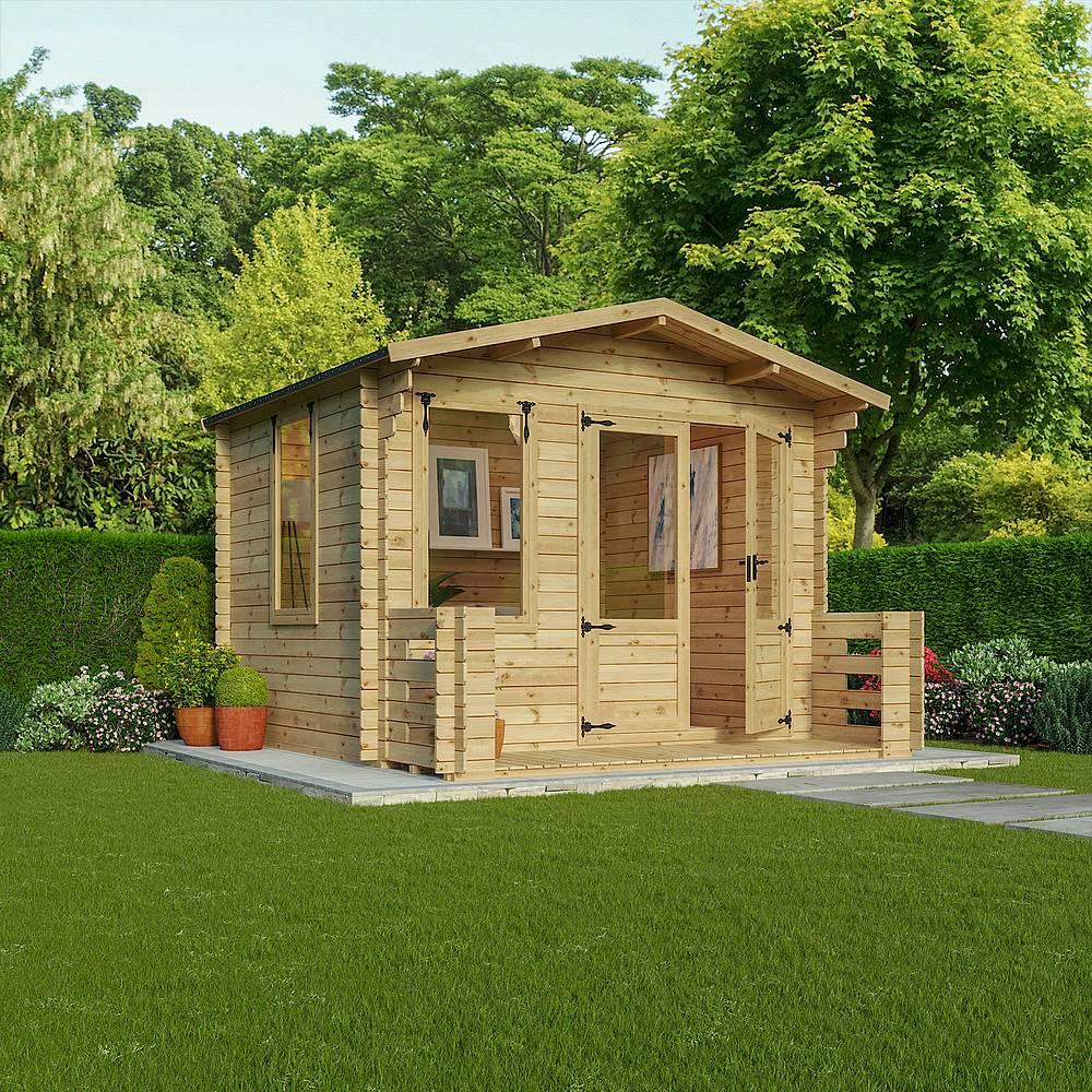 Альтанка дерев'яна з профільованого бруса 3.3х3.8 м. низька ціна від виробника