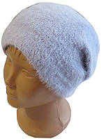 Женская шапка на флисе на осень-весну и теплую зиму, сиреневая
