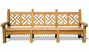 Лавка, лава зі спинкою 2750 х 500 мм від виробника Garden park bench 18