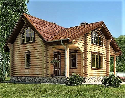 Дом из оцилиндрованного бревна 8х11 м - фото 1 - id-p1319416665