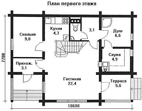 Дом из оцилиндрованного бревна 8х11 м - фото 2 - id-p1319416665