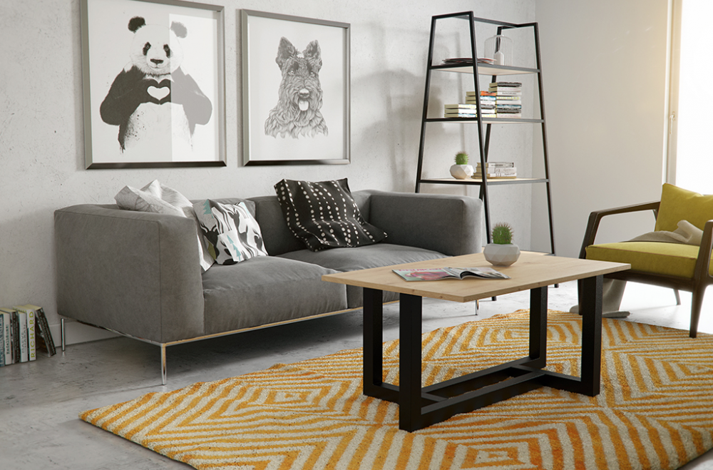 Кавовий Журнальний столик у стилі LOFT (Table - 479)