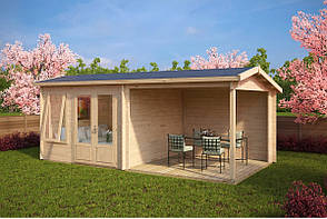 Альтанка з термомодифицированного бруса 18 м2 від виробника Thermo Outdoor Gazebo 009