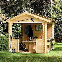 Бесідка з термомомодифікованого бруса 9 м2 від виробника Thermo Outdoor Gazebo 015