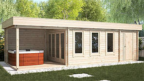 Альтанка з термомодифицированного бруса 27 м2 від виробника Thermo Outdoor Gazebo 020