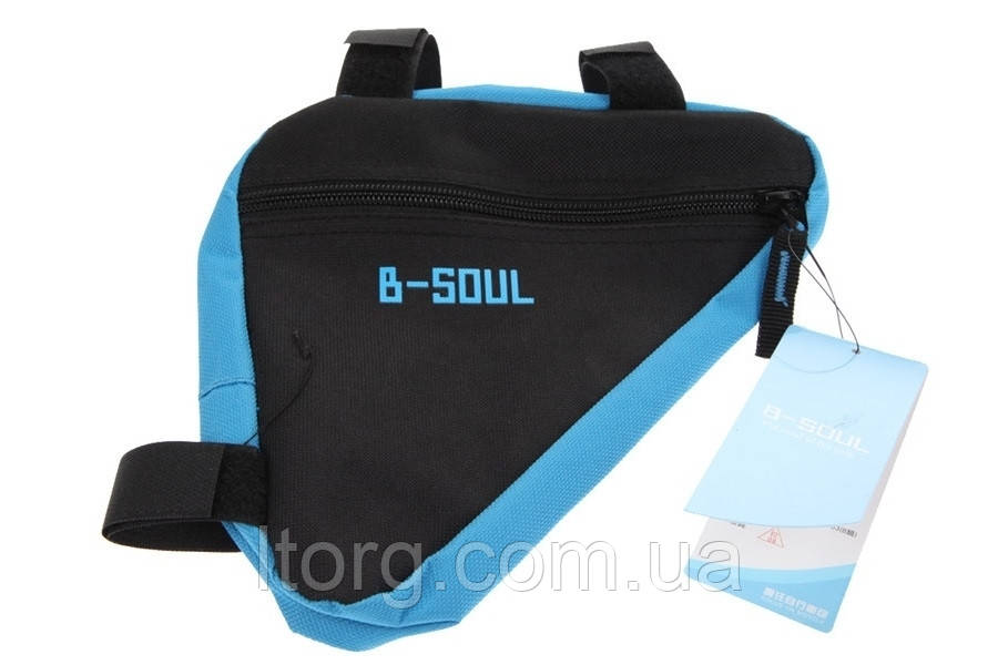 Велосумка на раму "трикутник" BC-BG064 20 * 18 * 4cm чорно-синій, фото 1