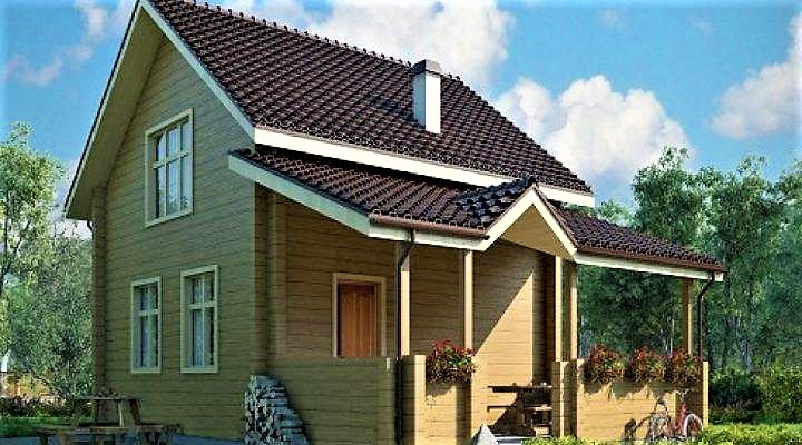 Лазня з профільованого бруса 6х8 м