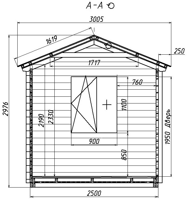 Деревянный хозблок из профилированного бруса 13,75 м2 - фото 6 - id-p1319413627