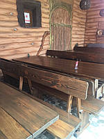 Мебель деревянная для площадки под мангал на даче от производителя