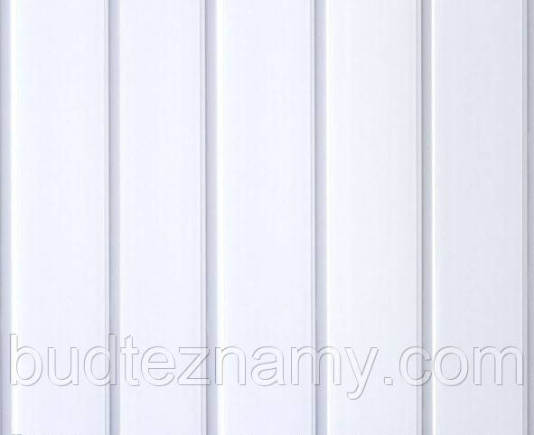 Вагонка пластикова (вагонка ПВХ) Біла глянцева - 100х6000х9 мм., фото 1