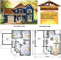 Проект каркасно-щитового дома с заполнением 142 м2. Проект дома бесплатно при заказе строительства
