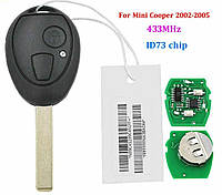 Ключ MINI Cooper лезвие HU92, 2 кнопки 433Mhz chip ID44/ID73