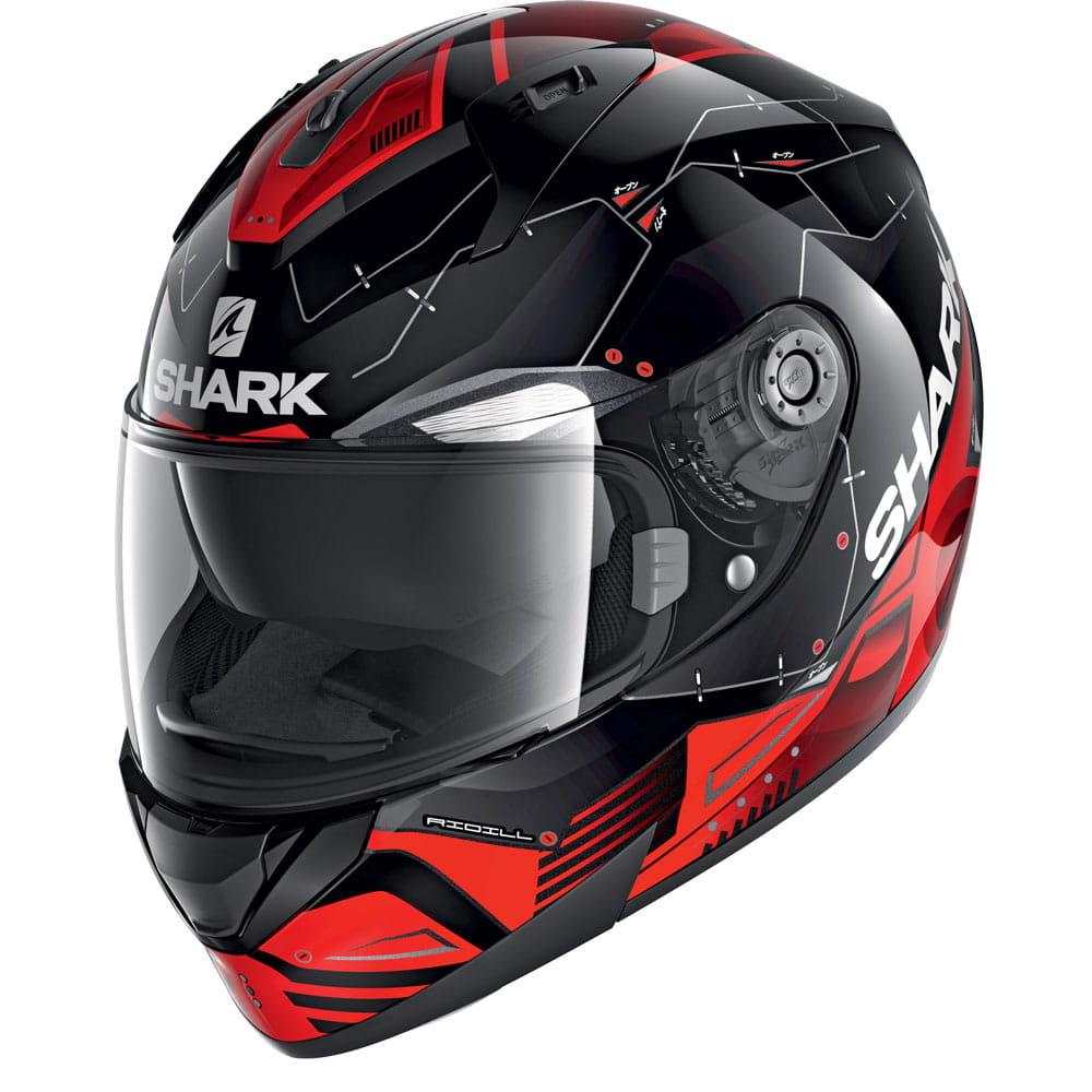 Мотошолом Shark Ridill Mecca (червоний) p.XL
