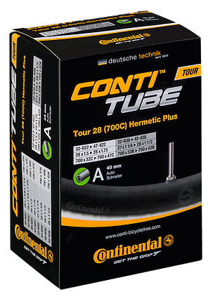 Велосипедна камера Continental Tour Tube Hermetic Plus 28" A40 [ ->47-642], фото 1