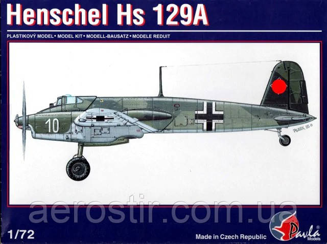 Henschel Hs-129A. 1/72 Pavla 72004