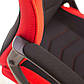 Крісло офісне ігрове Signal Camaro чорний з червоними вставками тканина, фото 6