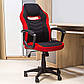 Крісло офісне ігрове Signal Camaro чорний з червоними вставками тканина, фото 2