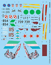 Декалі для збірних моделей вертольотів в масштабі 1/72
