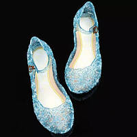 Туфли босоножки голубые Эльзы к наряду для девочки рр. 25-37