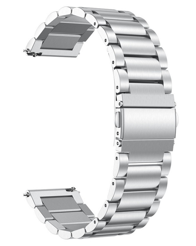 Сталевий браслет / ремішок для наручних годинників. Колір: срібло. Ширина: 14, 16, 18, 20, 22, 24 мм.