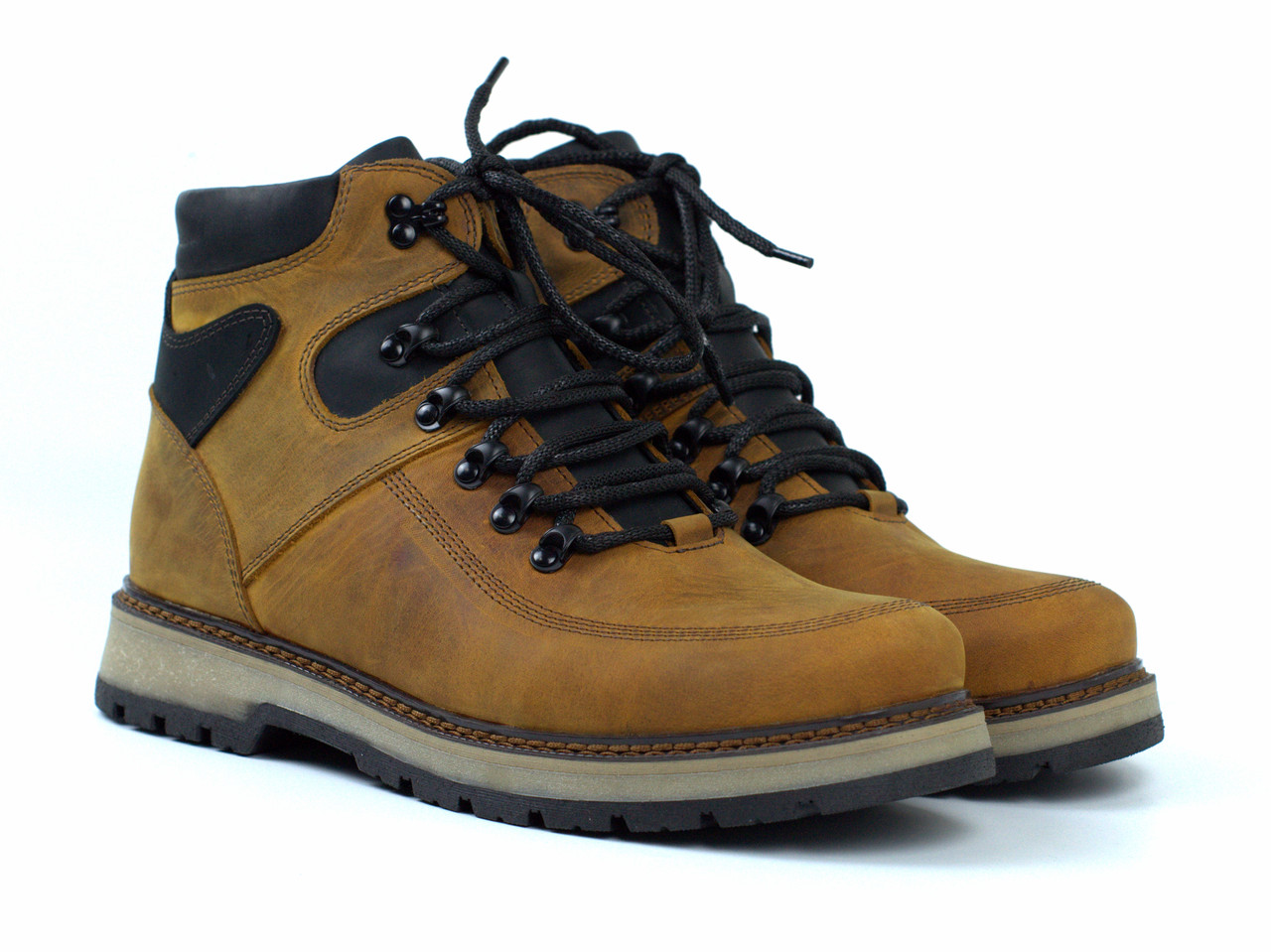 Руді чоловічі зимові черевики шкіряні на хутрі взуття великих розмірів Rosso Avangard Red Major Payne Toro BS, фото 1