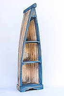Этажерка деревянная декоративная Лодка высота 2м