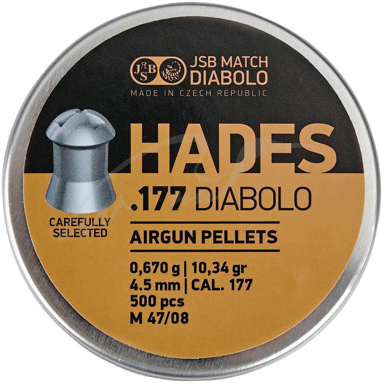 Кулі для пневматики JSB Diabolo Hades 0.67 г 4.5 мм (500 шт), фото 1
