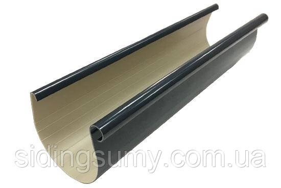 Желоб, ринва Альта-Профіль Еліт 125 мм 3 м графітовий, фото 1