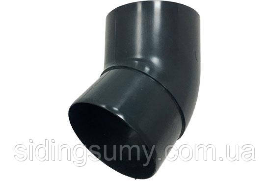 Коліно труби Альта-Профіль Еліт 45 градусів 95 мм графітовий, фото 1