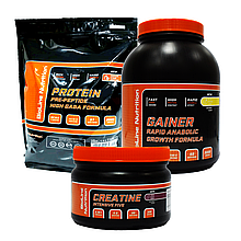 МАС-КОМПЛЕКТ: 2 кг HIGH GABA FORMULA ПРОТЕЇНУ + 3 кг RAPID ANABOLIC GAINER + MIX-BOTTLE