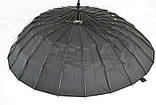 Парасоля 24 спиці 110 см броньована укріплена чоловіча жіноча антивітер / антишторм, фото 2
