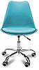 Крісло Bonro B-487 на колесах. Колір синій, фото 2