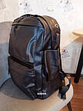 Крутий рюкзак із usb. Шкіряна сумка. Чоловічий рюкзак шкіра. Портфель для ноутбука. С11, фото 6