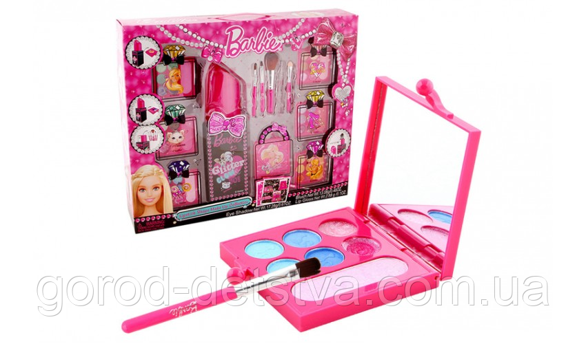 Дитяча косметика трансформер у велику губну помаду 22351Ва з аксесуарами, тіні, пензлики, в коробці, фото 1