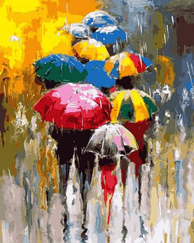 Картина за номерами Різнобарвні парасольки Mariposa 40 х 50 см (MR-Q2243)