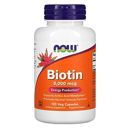 Biotin 5000 мкг Now Foods 120 капсул