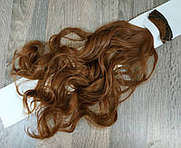 Волосся на заколках руде №30 хвилясте термо на кліпсах шпильках тресси мідні набір 6 пасом (3847)