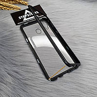 Чехол магнитный 360 фулл для Samsung M20 M205 2019 металлический стекло с одной стороны прозрачный