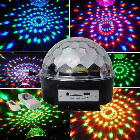 Музичний мініпроєктор із Bluetooth для вечірок LED Crystal magic ball light MP3
