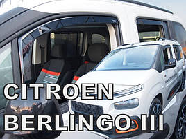 Дефлектори вікон (вітровики) Citroen Berlingo 2018+ 4D (вставні, 4шт) LOV (HEKO)