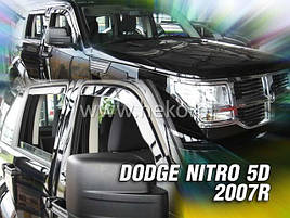 Дефлектори вікон (вітровики) Dodge Nitro 5D OD 2007+ (+OT) (вставні, 4шт) (HEKO)