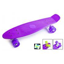 Fish Скейт Original 22 Penny пенні Фіолетовий LED Фіолетові колеса, фото 1