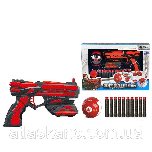 Іграшка Пістолет + поролонові кулі з присосками FJ411, фото 1