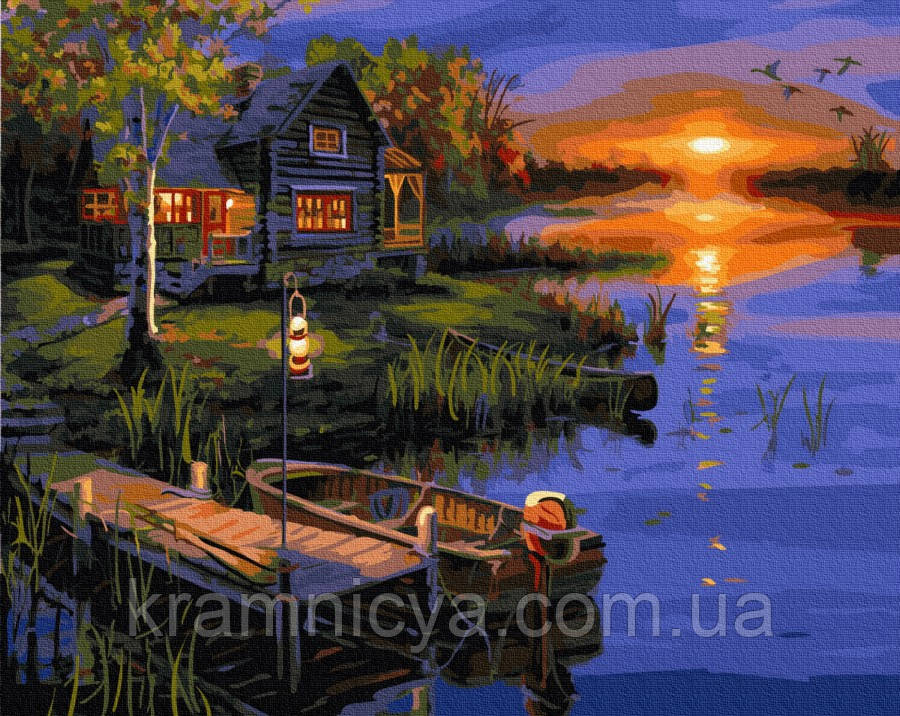 Картина за номерами Будинок біля річки, 40х50 Rainbow Art (GX5853), фото 1