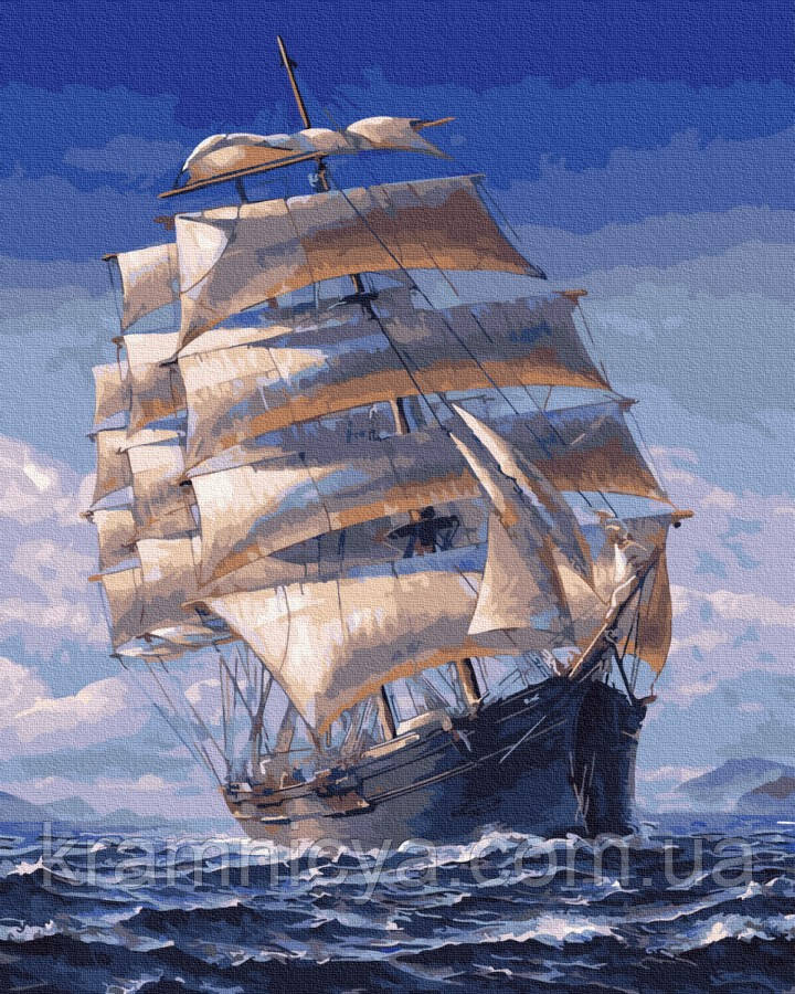 Картина за номерами Самотній вітрильник, 40х50 Rainbow Art (GX34463)