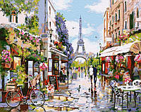Картины по номерам Цветущий Париж, 40х50 Rainbow Art (GX32748)