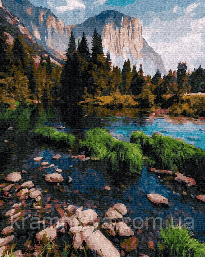 Розмальовка по номерах Гірський пейзаж, 40х50 Rainbow Art (GX37787), фото 1