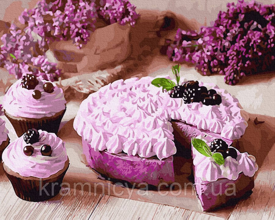 Картина за номерами Чорничний пиріг, 40х50 Rainbow Art (GX34291)