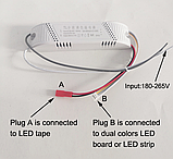№21 Драйвер 36-60W x2 +(12-25W) DC120-180V 240mA (2pin+3pin - три режима), фото 6