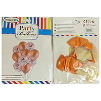 Набір повітряних куль персикових з конфетті 10 шт.